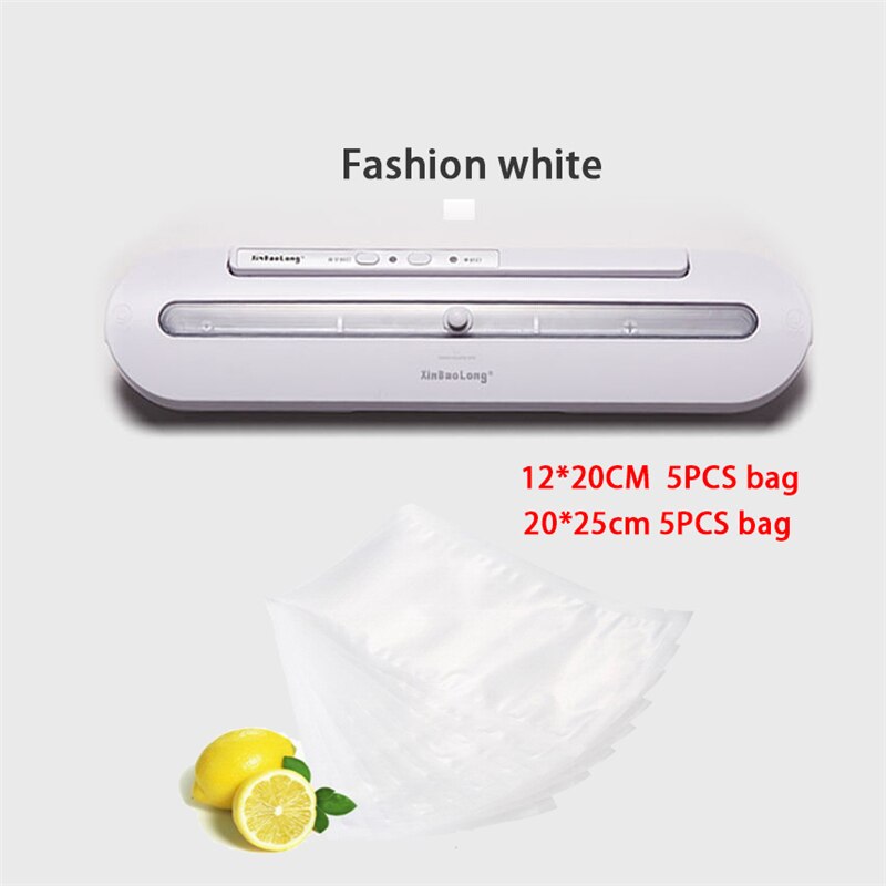 Home Kitchen Food Vacuum Sealer Electric Vacuum Sealer Packaging Machine Household Automatic Vacuum Food Sealing: white / EU Plug