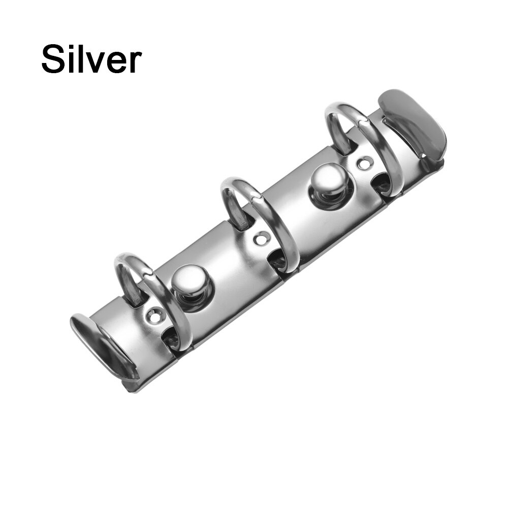 3 löcher Bunte Metall Spirale Ringe Bindemittel Clip für Tagebuch Notizbuch Planer Spirale Ringbuch Buch Datei Notizblock Bindung Reifen: Silber-