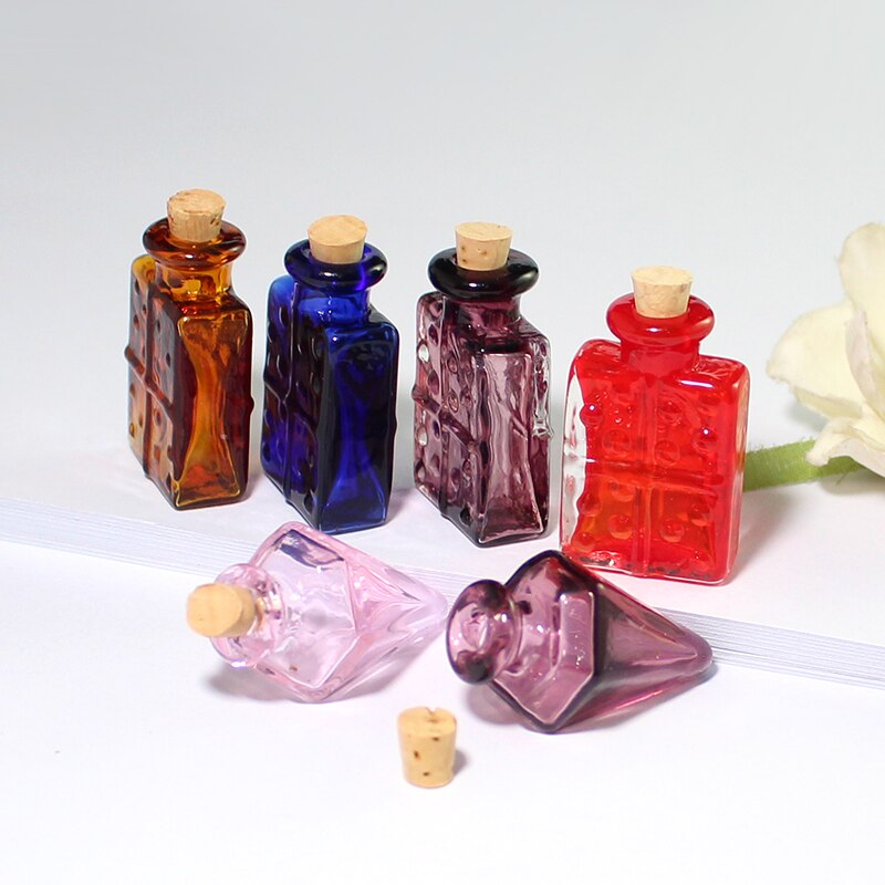 2PCS Klarglas flasche mit kork Kegel flasche anhänger Schnaps Flasche mit kork Glasflasche anhänger