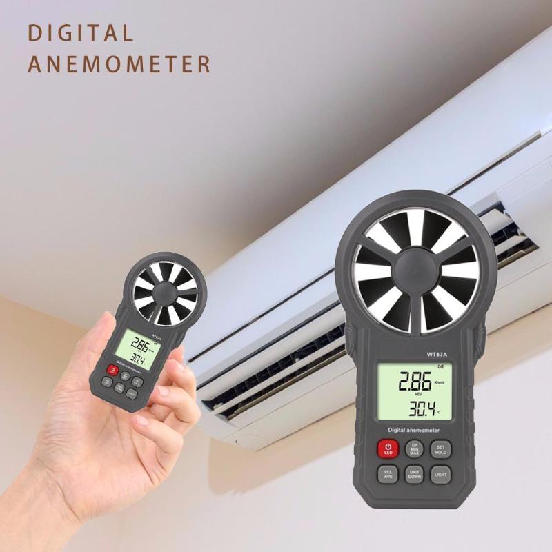 Mini Portable Digital Anemometer Thermometer Pocket Wind Speed Gauge Meter Handheld Dual-use Measuring Instruments