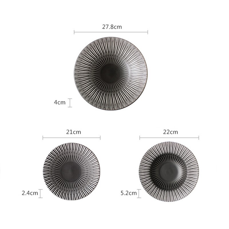 Geometric Pattern Dinner Plate Ceramic Printing Dish Pasta Dessert Dishes And Plates Pratos De Jantar