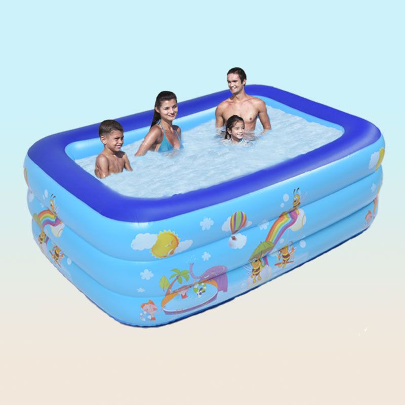 Oppustelig swimmingpool sommer tyk sikker oppustet vand sjov leg børnebadekar