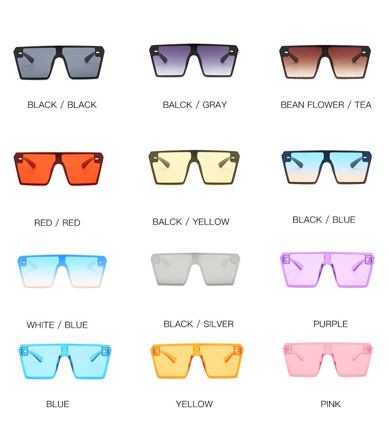 Kantløse overdimensionerede kvinder solbriller firkantede mærke solbriller med stort stel til kvinder  uv400 solbriller oculos masculino