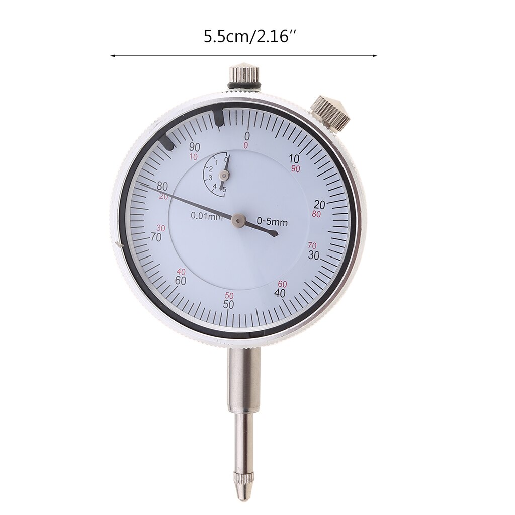0-5mm/0.01mm Dial Indicator Gauge Meter with Lug Back Precise Measure Instrument Dial Gauge Micrometer Tool