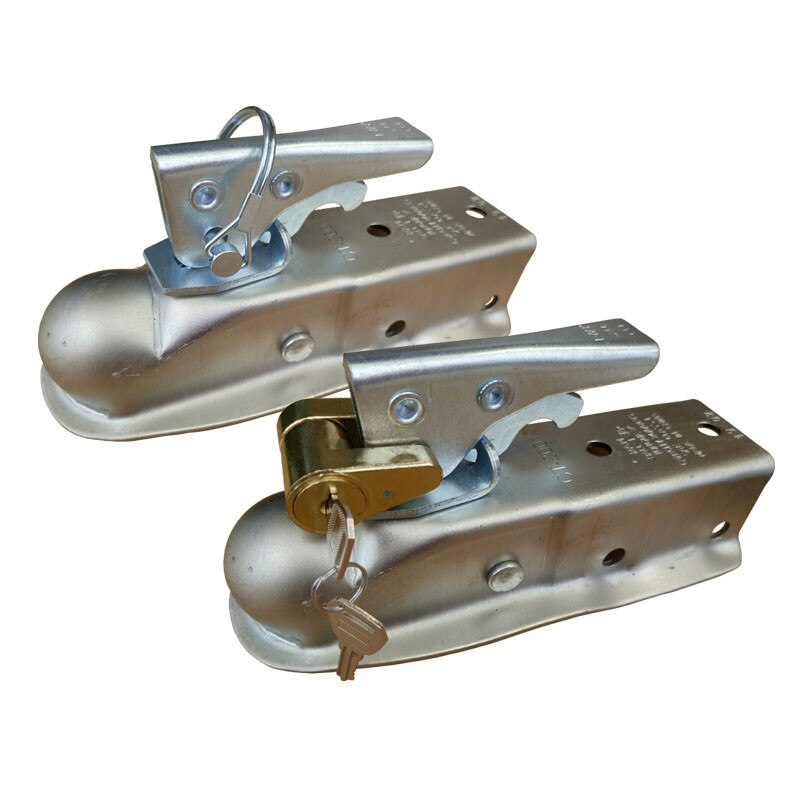 CVP Trailer Coupling 1-7/8&quot; x 2&#39;&#39; Ball Hitch Back Trailer Coupler Straight Tongue RV Parts Camper Caravana Acccessores