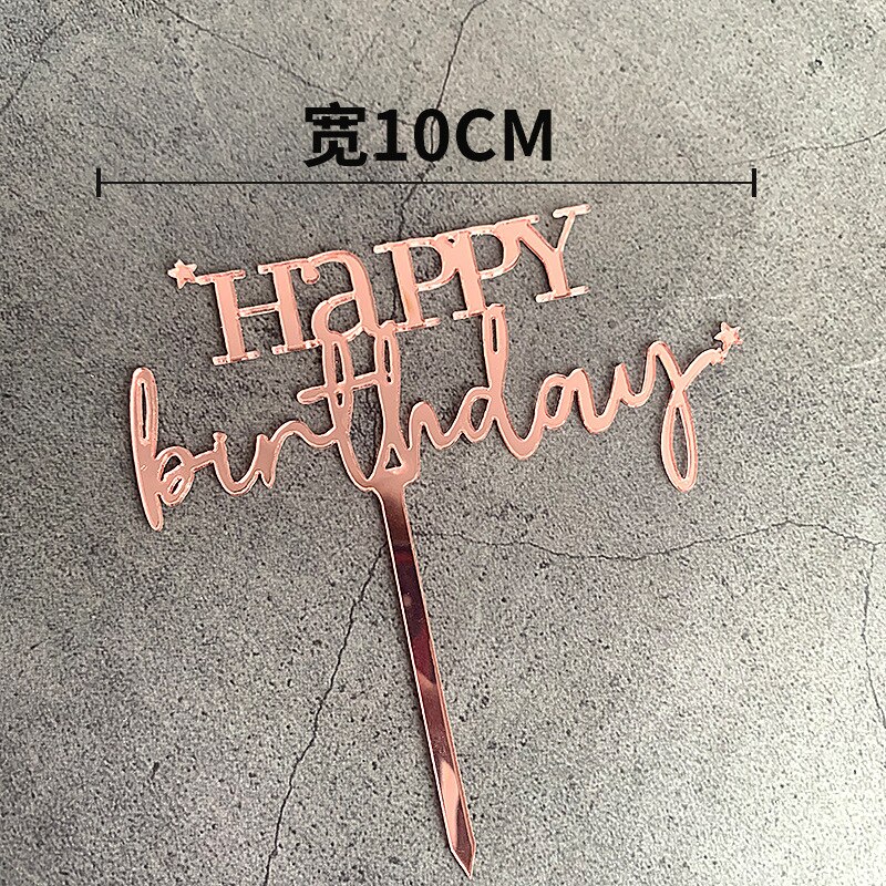 Acrylic Happy Birthday Cake Topper Baby Shower Party Cake Topper Children and Cake Decoration Party Supplies: REGD3