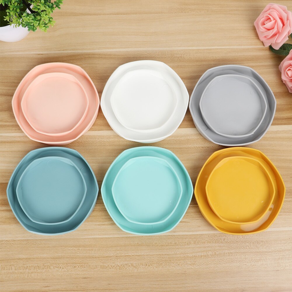 Durable Plastic Plant Saucer Thickened Heavy Duty Drip Trays Garden Plastic Tray Saucers Flower Pot Indoor Outdoor Deco Supplies
