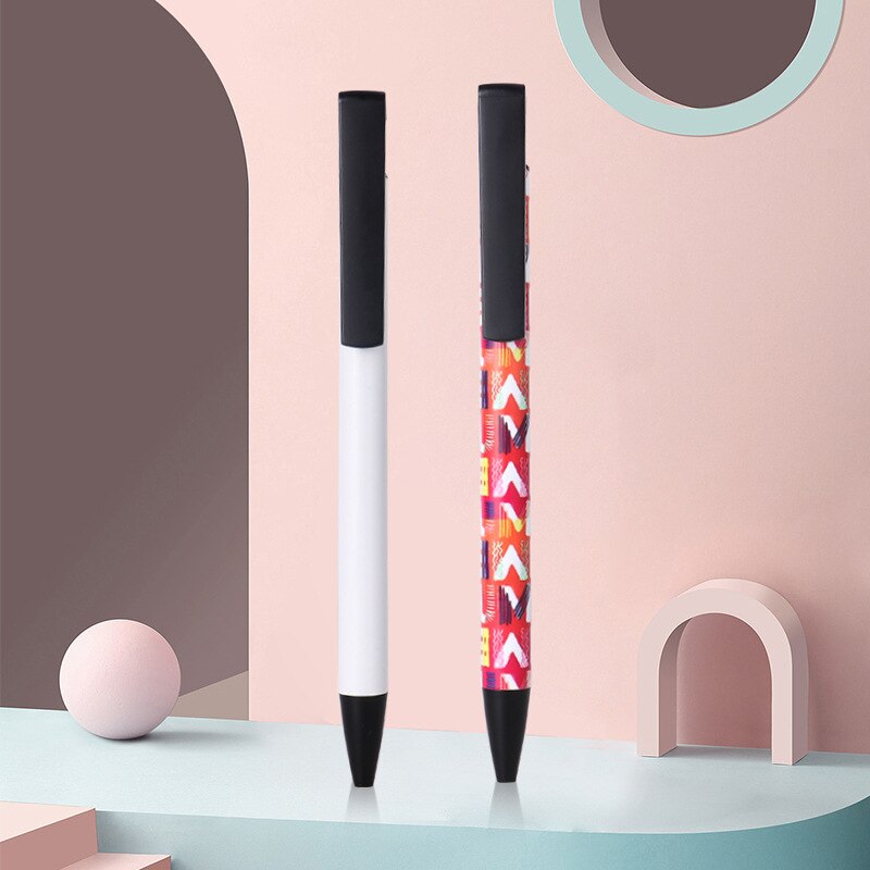 10Stck Groß Sublimation leer Bollpoint Stift mit Druckbare Weiß Beschichtung für Wärme Transfer Diy leer Sulimation Produkte