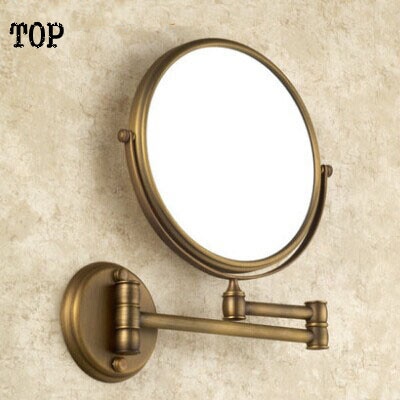 Antik badeværelse 8 tommer spejl forstørrelsesspejl med vægmontering kosmetisk spejl badeværelse belyste spejle
