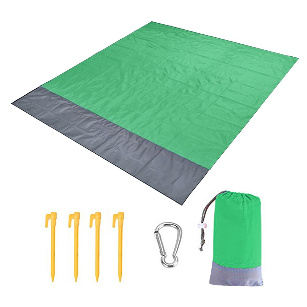 Waterproof Camping Mat Portable Outdoor Beach Blanket Picnic Ground Mats Outdoor comfort equipment Camping & hiking access: Light Green
