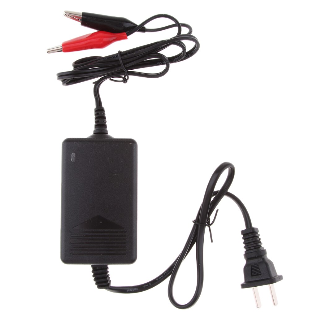 6V 2A Motorcycle Vehicle ATV Smart Fast Compact Battery Charger, Black