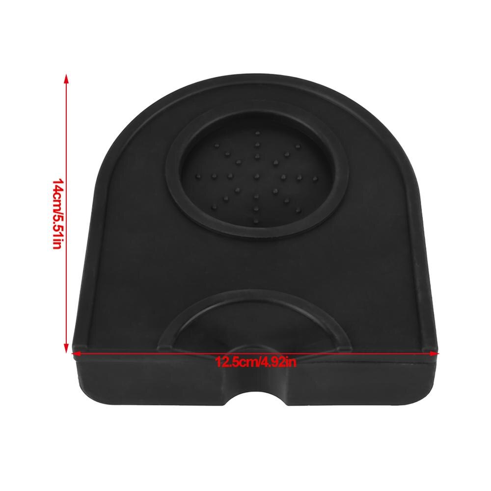 Zwart Barista Koffie Anti-slip Mat multifunctionele Thicken Anti-slip Koffie Tamper Houder Siliconen Pad Veilig koffie Grind Silicon