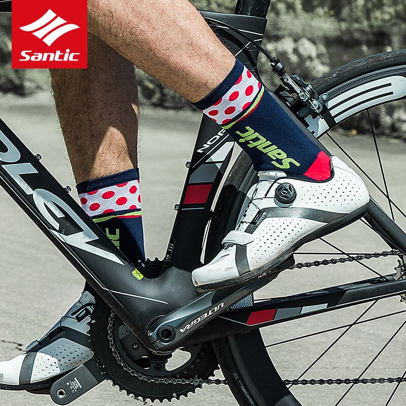 SANTIC pro Bike skarpety rowerowe mężczyźni kobiety skarpety sportowe antypoślizgowe oddychające skarpety trekingowe rowerowe wyposażenie do jazdy 13 Style