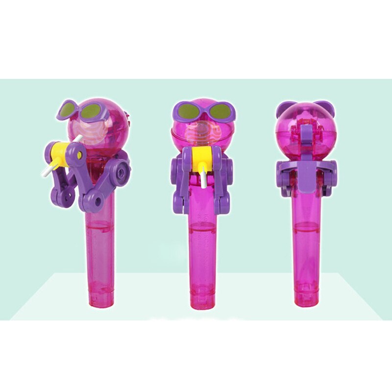 Candy Dustproof Toys Cool Personality Decompression Robot Lollipop Holder Novelty Relax Toy Cute T0719: Pink