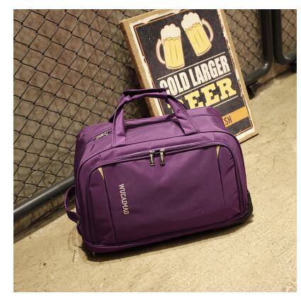 Bolso de viaje para hombre, Maleta Oxford para mujer, bolso rodante de viaje con ruedas, bolso rodante de viaje, bolso rodante de negocios con ruedas: purple 24 inch