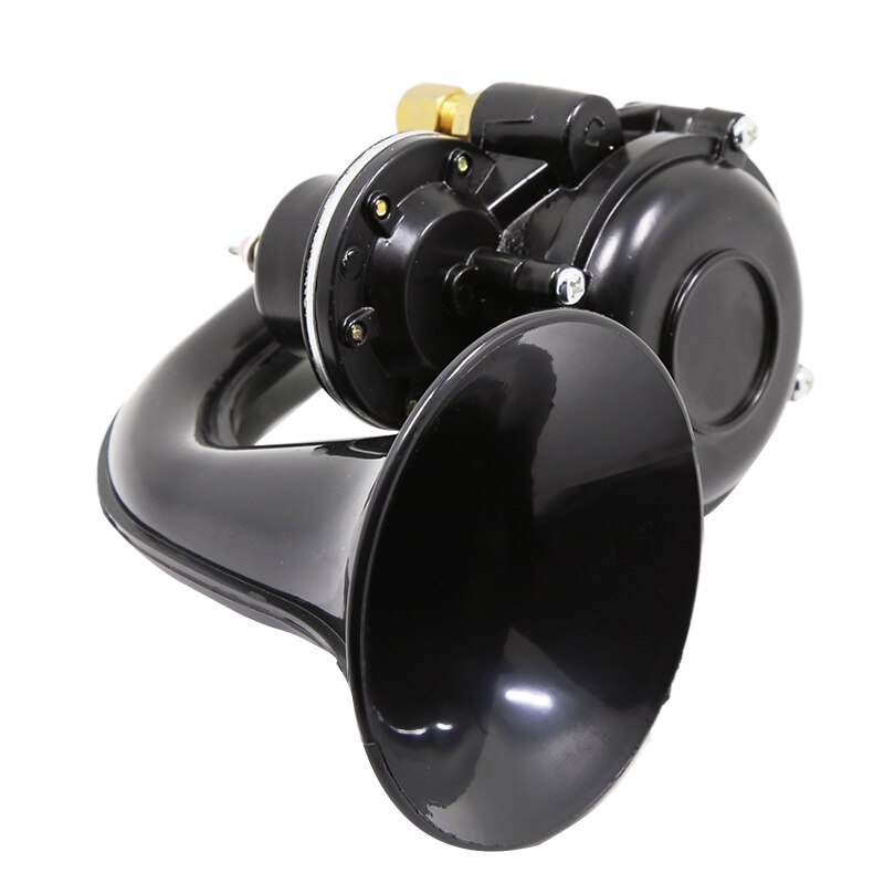 Truck 135db Air Horn 12/24V Super Loud Trumpet Air Horn with Electric Valve Flat for Auto Car Vehicle Trucks