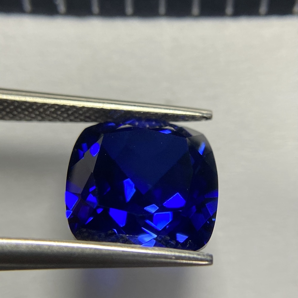 12*12mm 2 teil/beutel Kissen schneiden 35 # königlich Blau Saphir korund edelstein für Ring