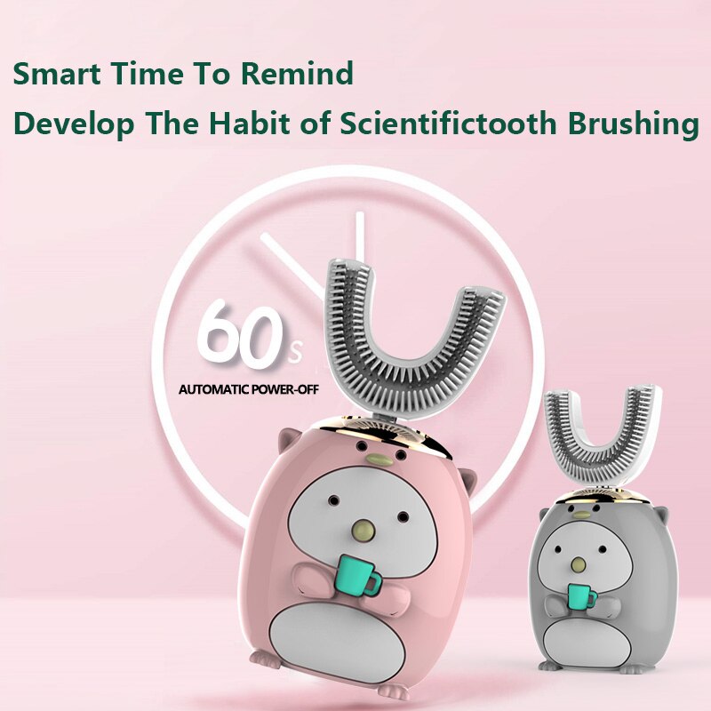 Smart Electric Toothbrush Kids Silicon Automatic Ultrasonic Teeth Tooth Brush Cartoon Pattern Children 360 Degree XaoMi for Home