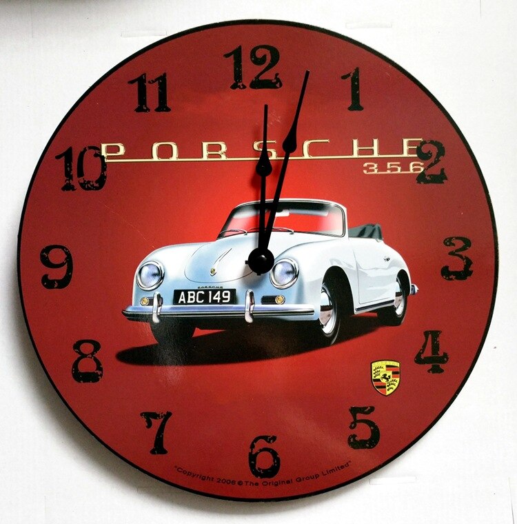 12 inch wall clock, wooden wall clock, retro clock, quartz wall clock, European clock: 8