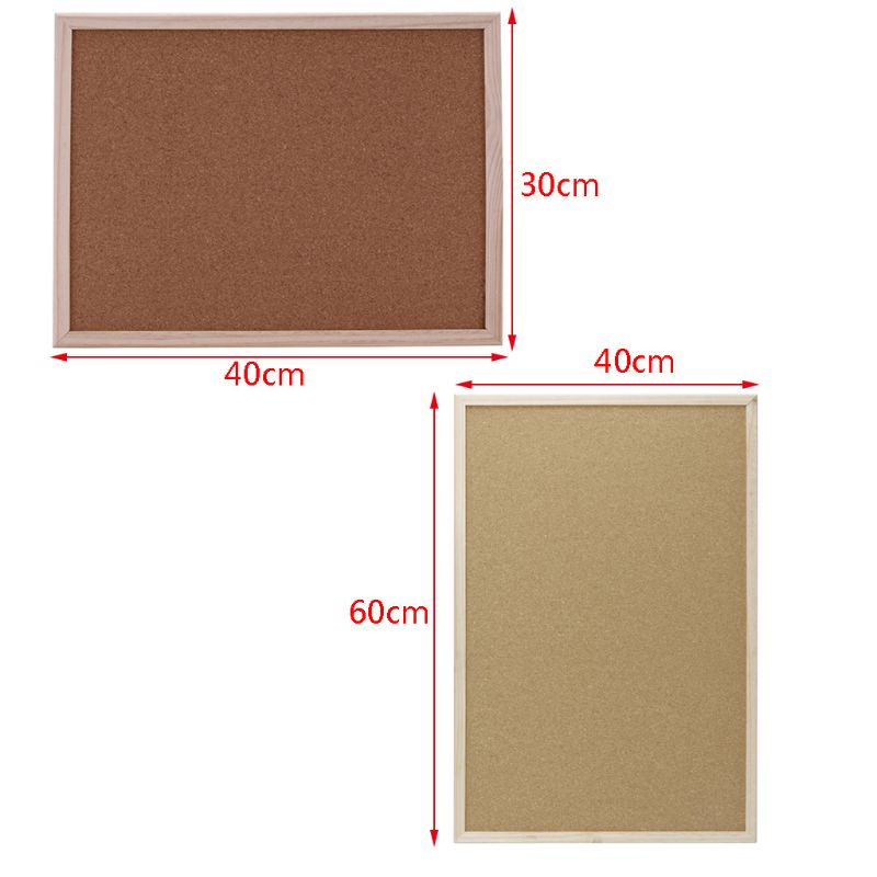 30*40cm Cork Board Drawing Board Pine Wood Frame White Boards Home Office Decorative