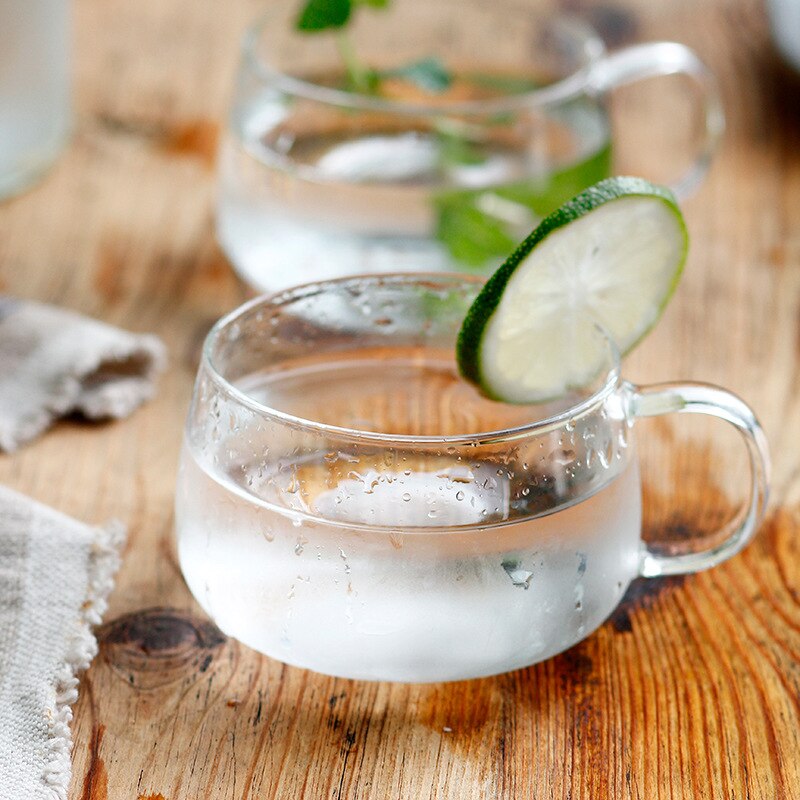 Cutelife nordisk genomskinlig vattenkokare glas vattenflaska värmebeständig bambu lock dryck flaska kök juice drinkware heminredning