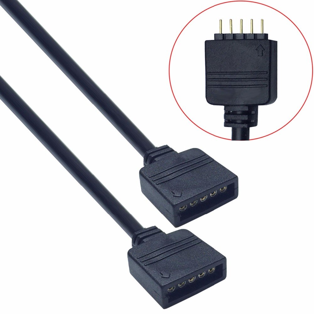 2X RGBW 5pin LED Light Strip 1 to 3 Y Splitter,30cm Solderless RGBWW LED Tape 5Pin 1 to 3 Splitter Connector Cable ST280