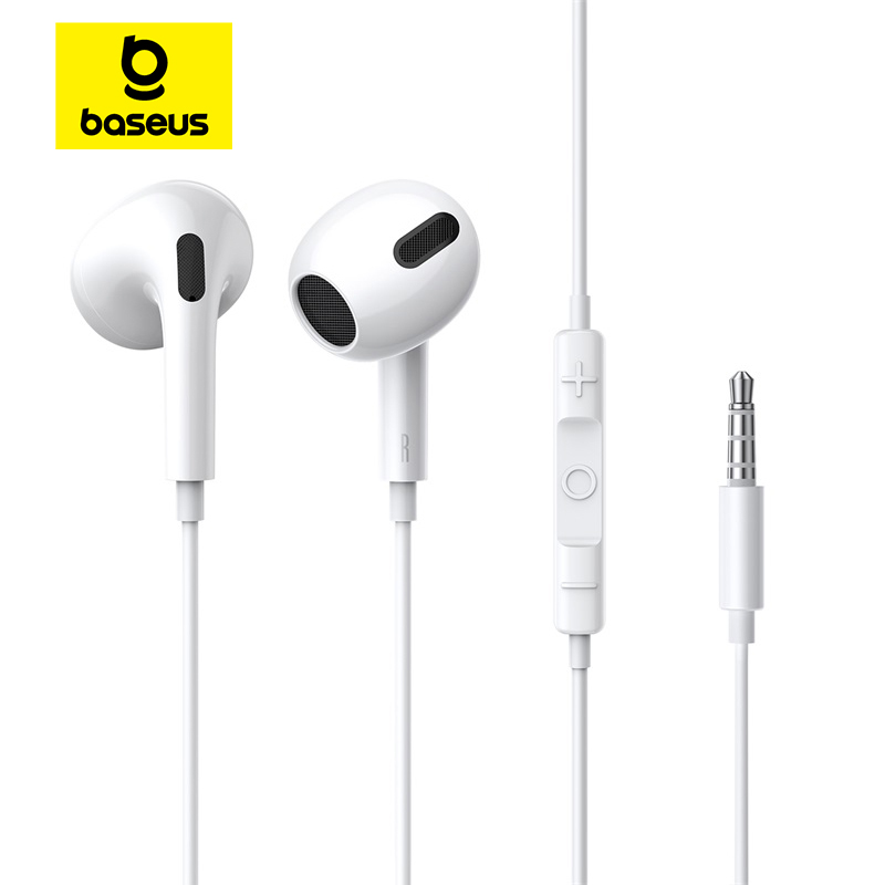 Baseus H17 3,5 mm bedrade oortelefoon met microfoon Draadgestuurde in-ear hoofdtelefoon voor muziek Sport In-ear monitor Oordopjes Headset