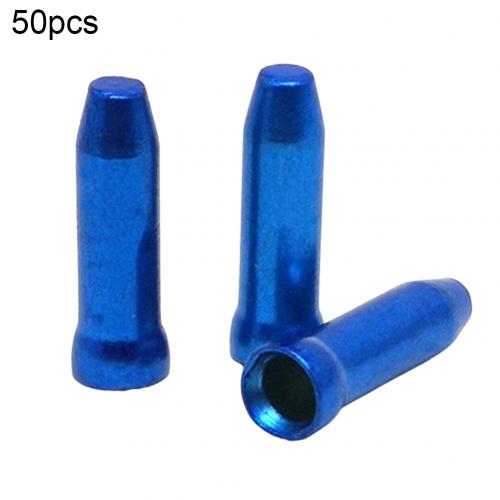 50Pcs Bike Bicycle Brake Shifter Inner Tips Shift Cables End Caps Cycling Parts MTB Bicycle Bike Shifter Twist Shifter: Blue