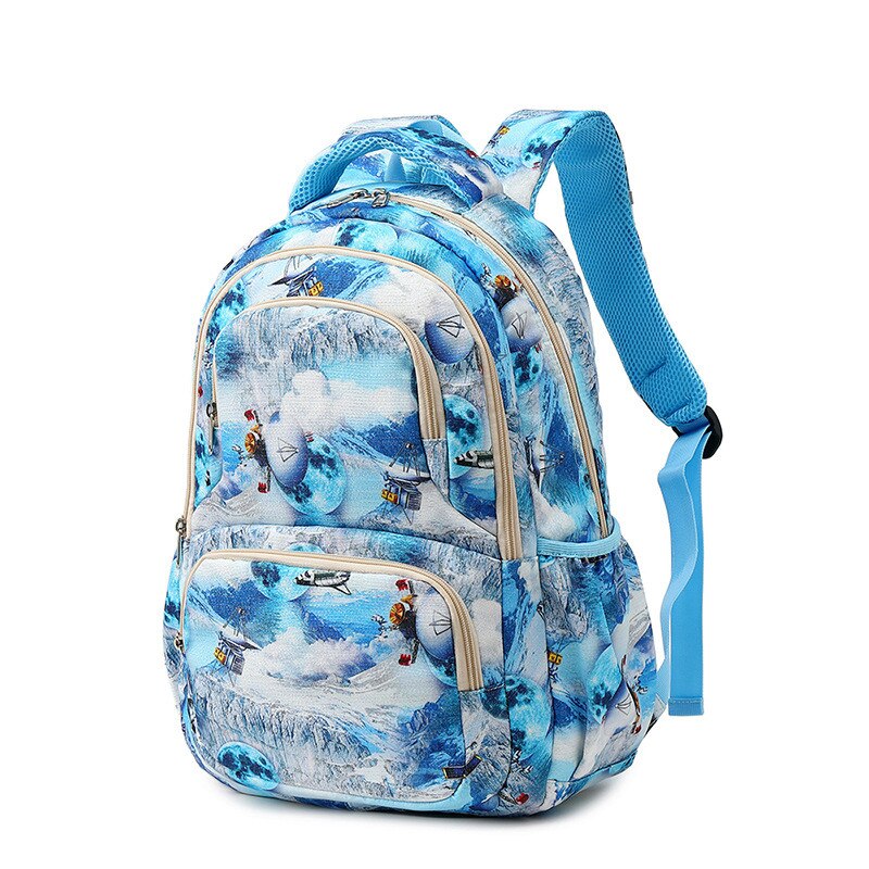 ¡Novedad! Mochilas escolares para niños, Mochilas para niños en la escuela primaria para adolescentes, Mochilas impermeables para ordenador portátil: Light blue