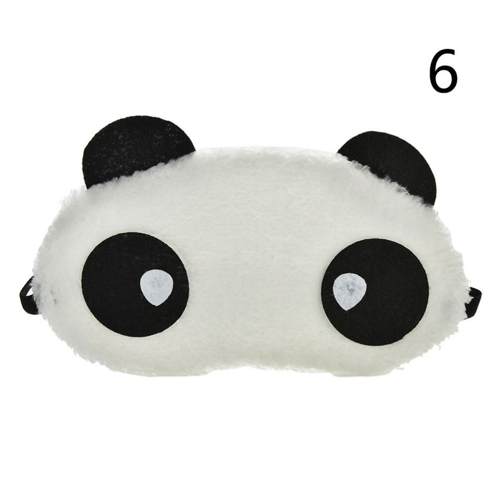 1 stk sød panda sovende øjenmaske lur øjenskygge tegneserie bind for øjnene søvn øjne dække sove rejse hvile plaster skygge: 6