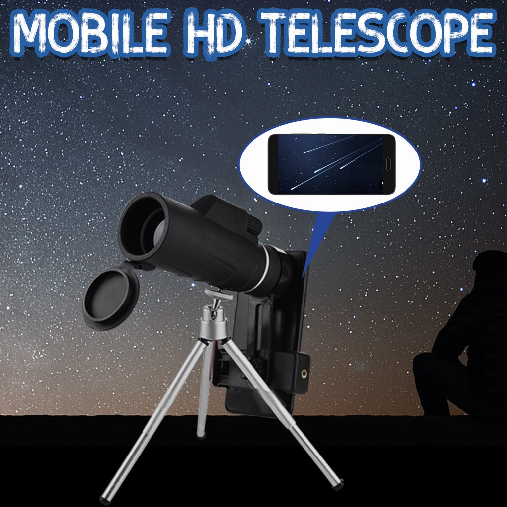 Zoom Optische Hd Lens Monoculaire Telescoop + Statief + Clip Voor Universal Telefoon #681