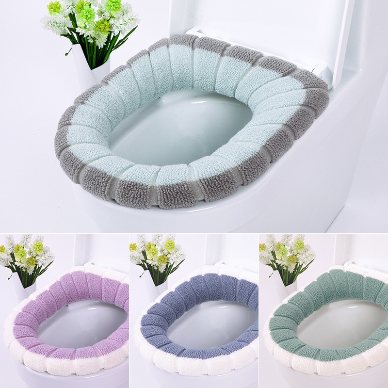 Universal Warm Toilet Seat Cover Pads Washable Cushion Mat Bathroom Accessories for Home Decor