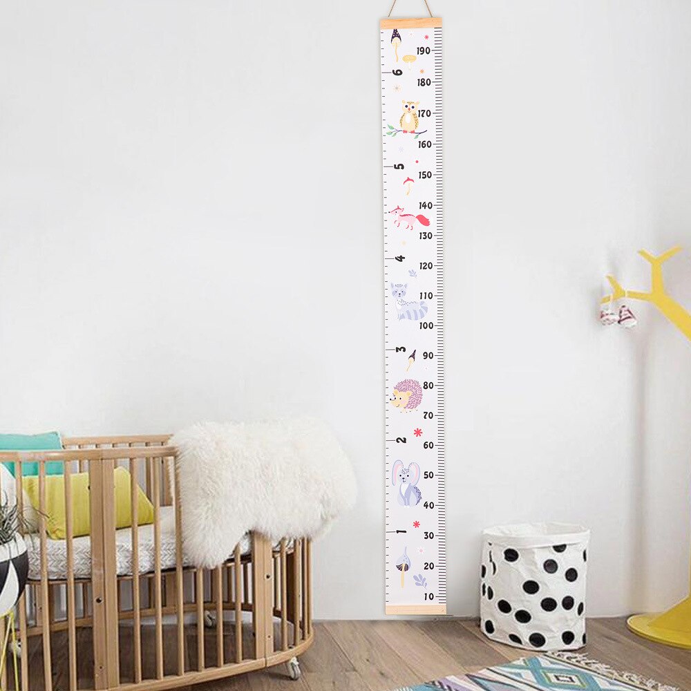 Accesorios nórdicos de madera para colgar en la pared, regla de medida de altura para bebé, pegatina decorativa para pared, tabla de crecimiento para niños, decoración del hogar y dormitorio: D