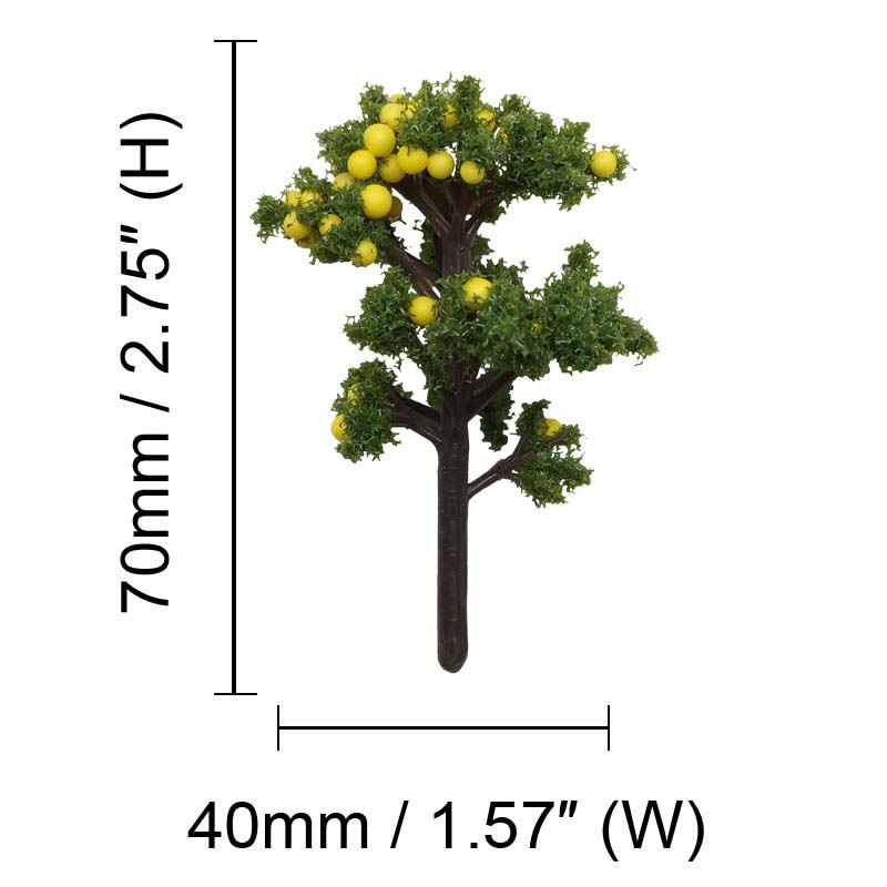 3 stk/sæt kunstig frugt citron æbletræ miniature fe have hjem huse dekoration mini håndværk mikro landskabspleje gør-det-selv indretning: Citron
