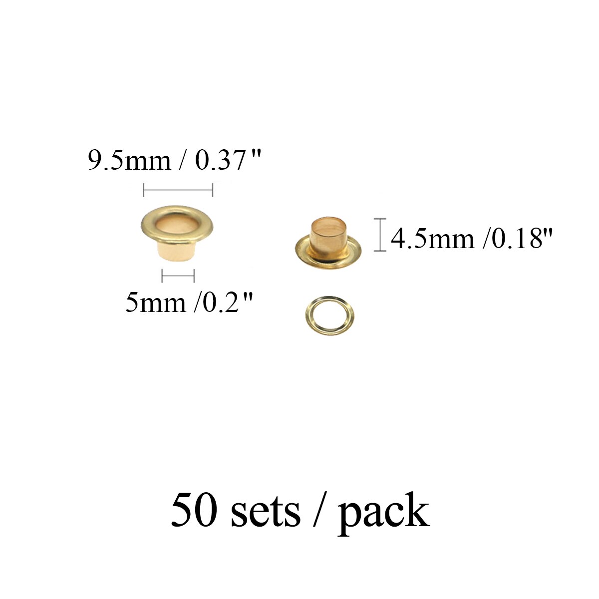 Produkter tyllesæt tyller øjer med kobber, drømmefarve og kobberagtig  (1/5 1/4 1/3 tommer indvendig diameter) tilbehør: 5mm rosaguld