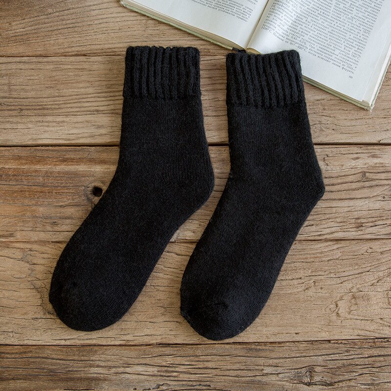 Calcetines de lana resistentes al frío para hombre, medias gruesas de terciopelo, súper gruesas y cálidas, de tubo, de Cachemira, para invierno del Norte: BF0101