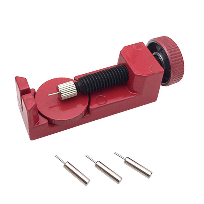 Watch Band Strap Link Pin Remover Repair Tool Kit for Watchmakers with Pack of 3 Extra Pins (Silver)