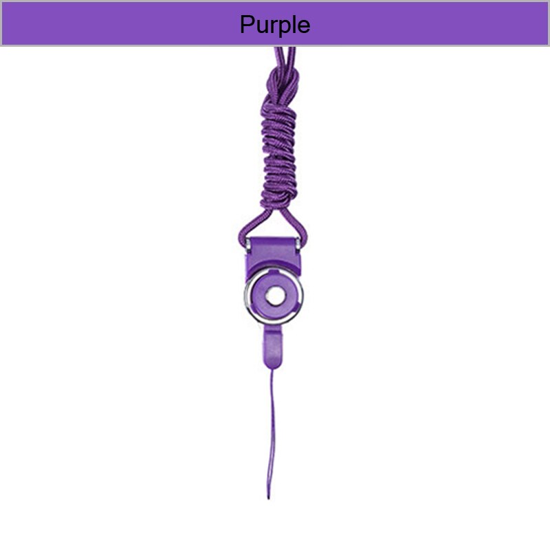 Multi-function Mobile Phone Straps Rope for Samsung Galaxy S9 S8 Plus note 8 9 Lanyard Neck Strap Phone wrist strap Decoration: purple