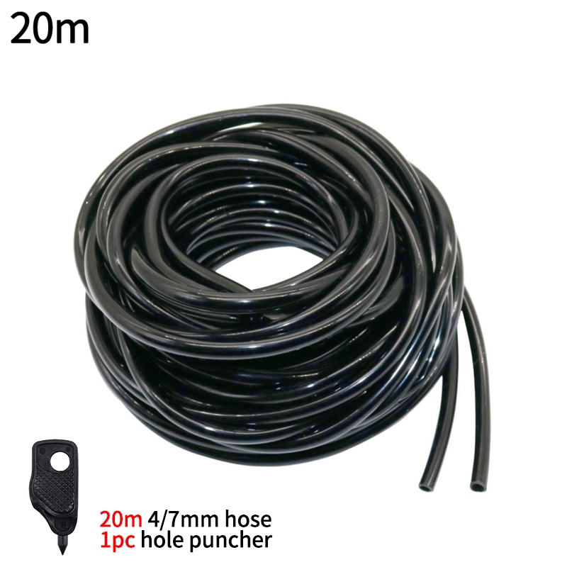 Sistema de enfriamiento por nebulización para exteriores, 10-30M, 4/7PVC, riego de jardín, boquillas atomizadoras de latón ajustables de 1/4 pulgadas, microaspersores: Verde claro