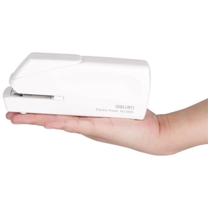 Grapadora eléctrica automática deli0489, fuente de alimentación Dual, máquina de encuadernación, suministros de papelería para oficina o escuela