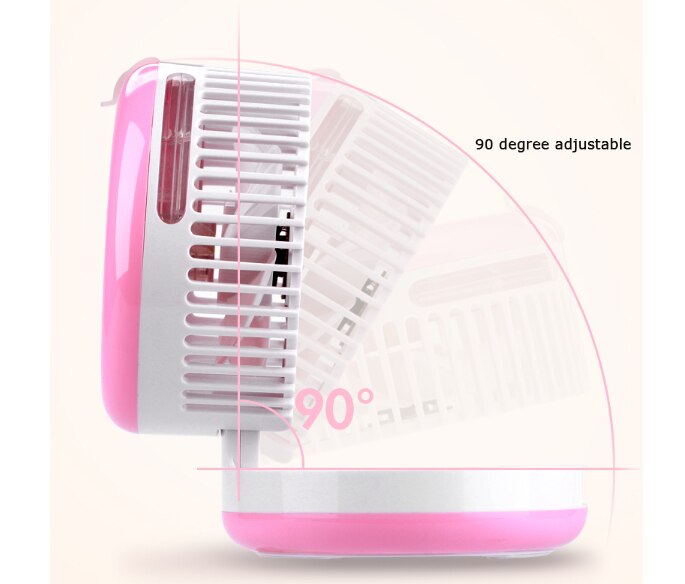 mini electric fan refrigerator water sprayer USB charged handheld portable perfume dispenser electrical fan 90 degree rotation