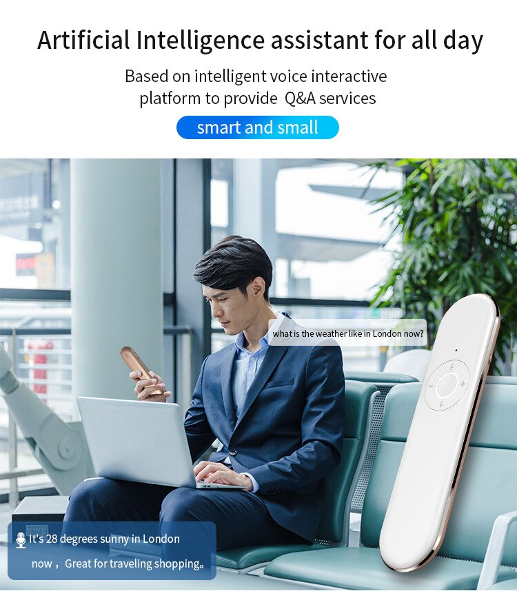 Two Way Wifi Smart Instant Voice language Translator Meeting Russia Arabic Learning Travel Tool Over 40 Language Translator