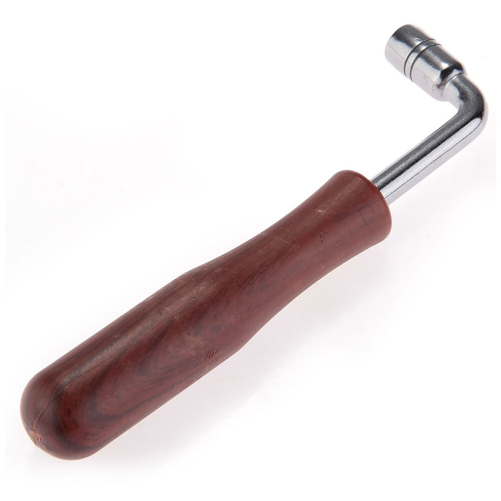 Wooden Handle Piano Tuning Hammer L-shape Wrench Tuner Spanner Tip String Pin Repair Tool for Chinese Zither