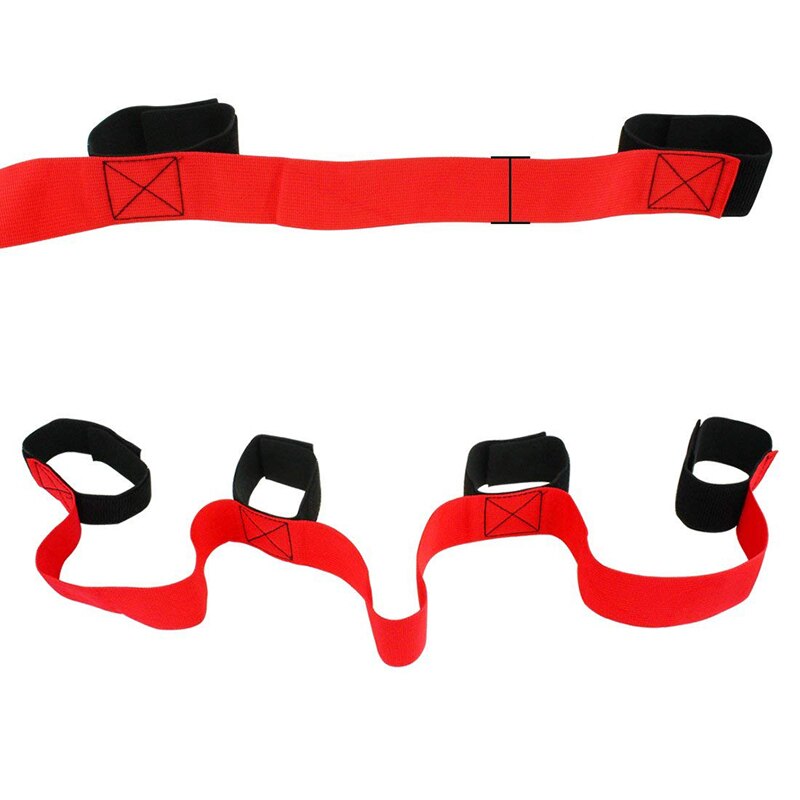 4 Legged Race Bands Outdoor Game Kids Volwassenen Verjaardag Team Party Games Draagtas: Rood