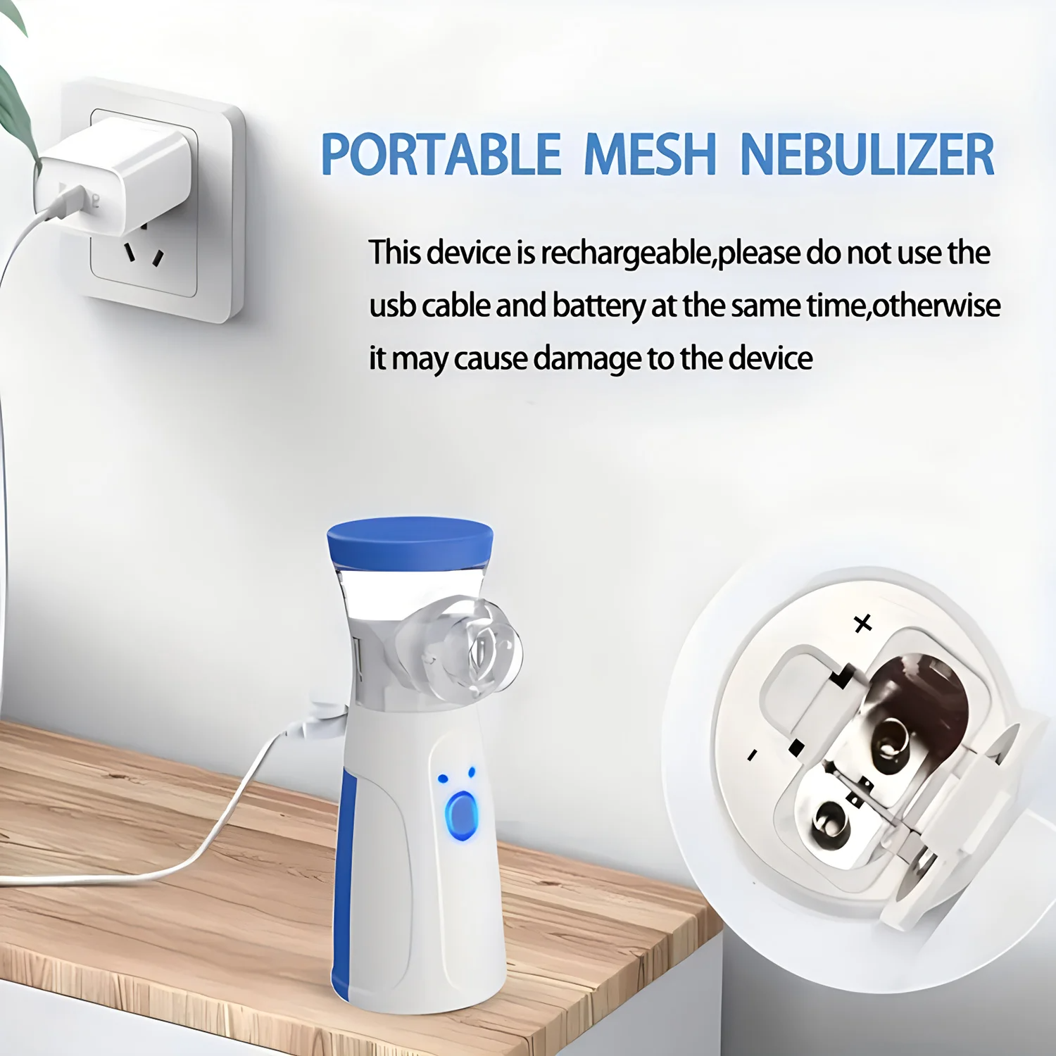 Nébuliseur médical silencieux en maille pour l'extérieur, inhalateur d'asthme portatif, atomiseur, soins de santé pour enfants, Mini nébuliseur Portable, humidificateur