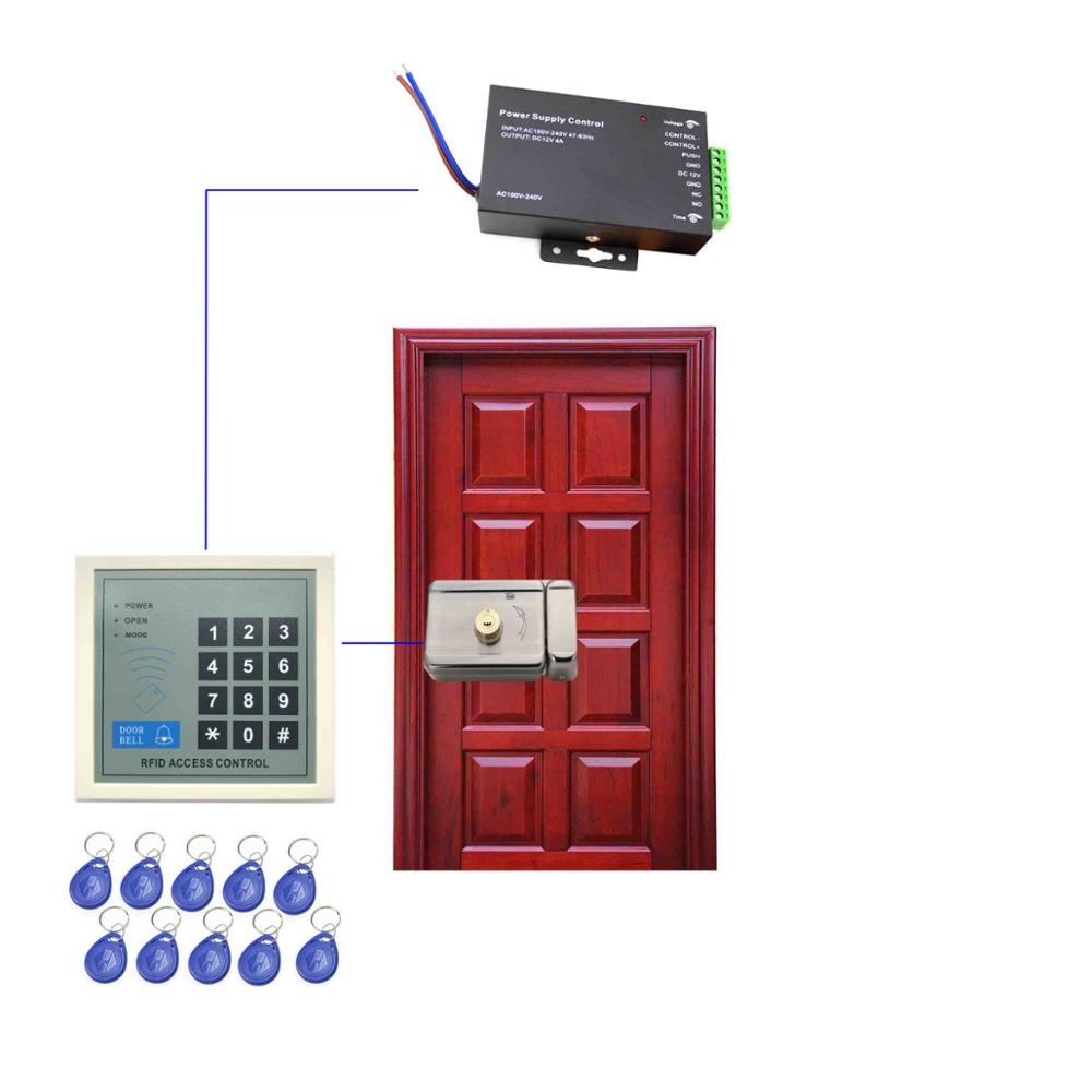 Access control Kit with standalone access controller RFID 125KHz for home office lock security system gate door open: Kit5