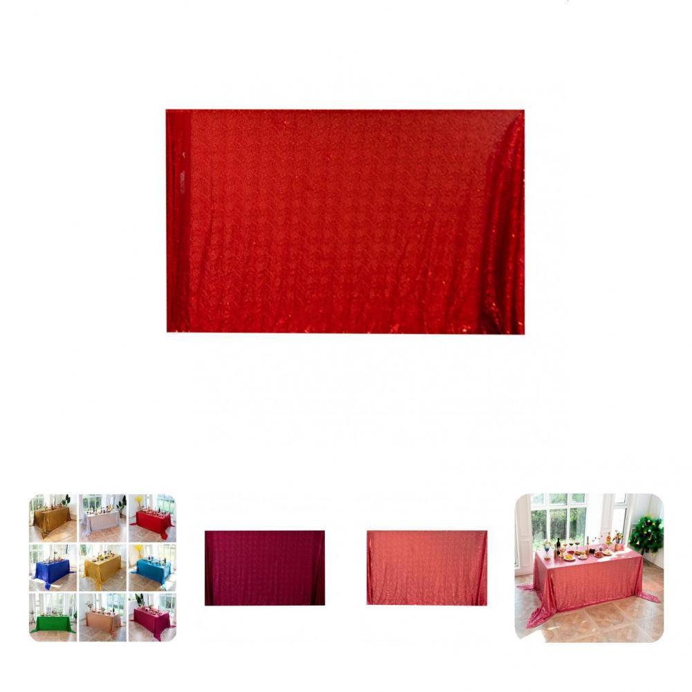 Sequin Tablecloth Shiny Polyester Party Table Cover Exquisite Detailed Party Table Cover for Hotel Dining Table Cover