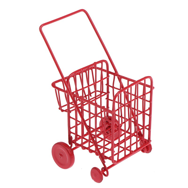 1/12 Miniature Dollhouse Supermarket Shopping Cart Trolley Pretend Play Toy: 1