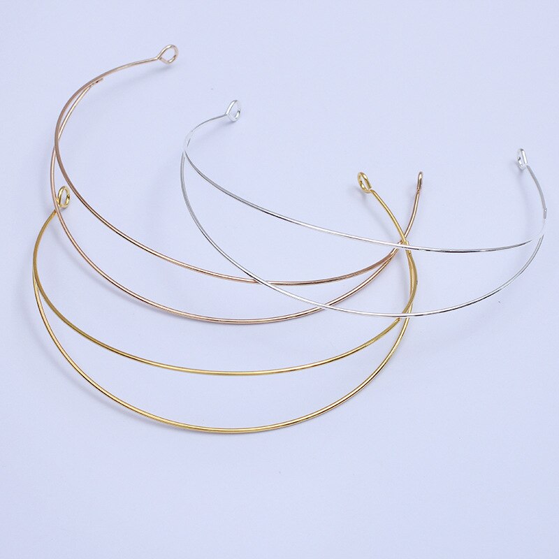 3 Stuks Twee Lijnen Metalen Haarbanden Hoofd Hoepel Band Trendy Haarband Basisafstelling Diy Hairwear Accessoires Voor Sieraden Maken bruiloft