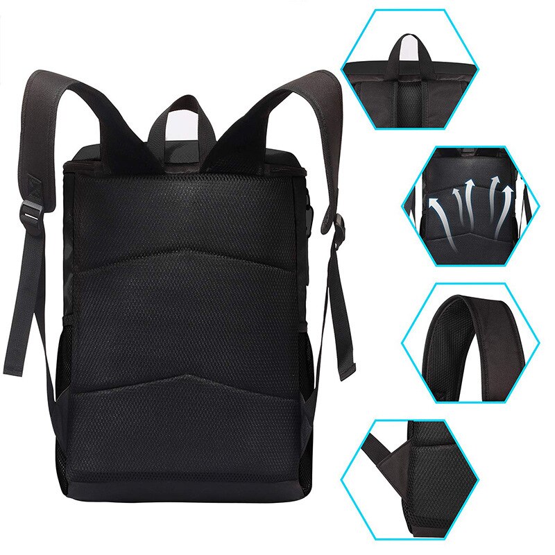 Insulated Food Backpack,Leak-Proof Reusable Cooler Bag for Bike ,Uber Eats,Doordash,Beach,Camping,Picnics